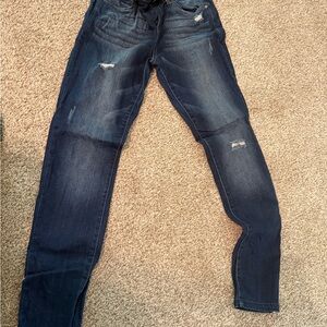 Women's KENSIE BRAND Distressed Blue Jeans